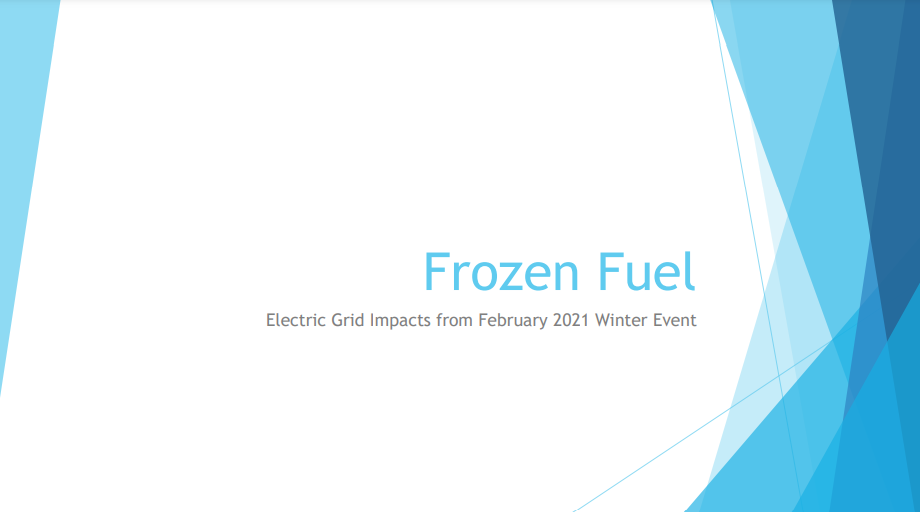 Title slide for Frozen Fuel presentation