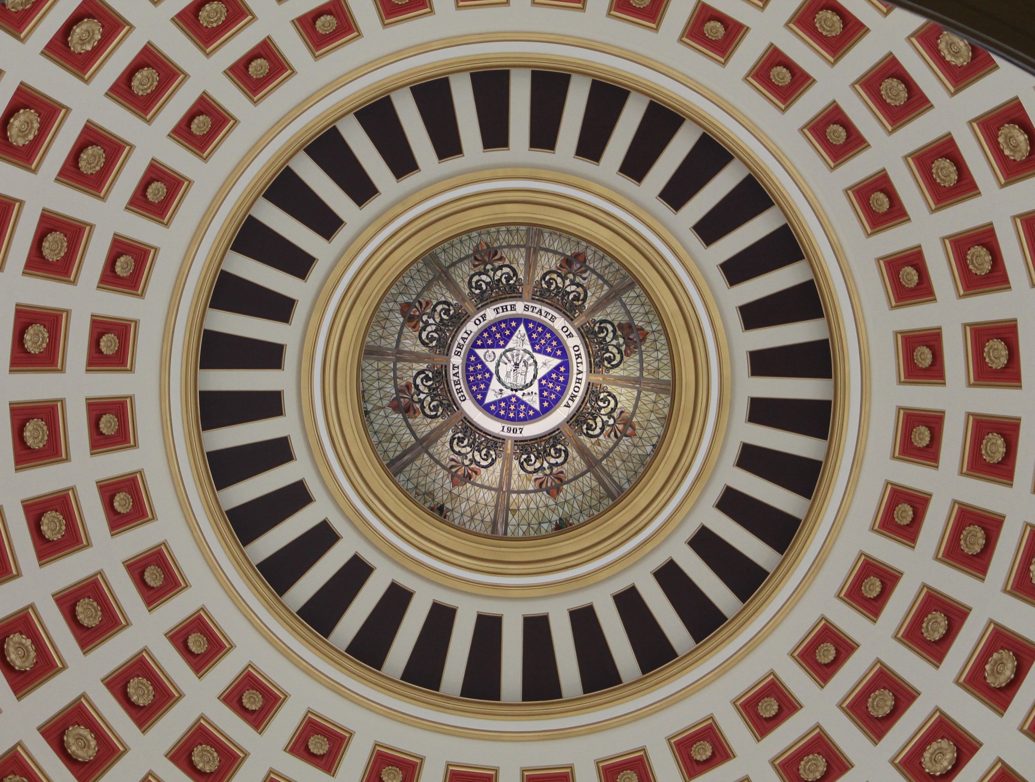 Inside view of Oklahoma State Capitol dome